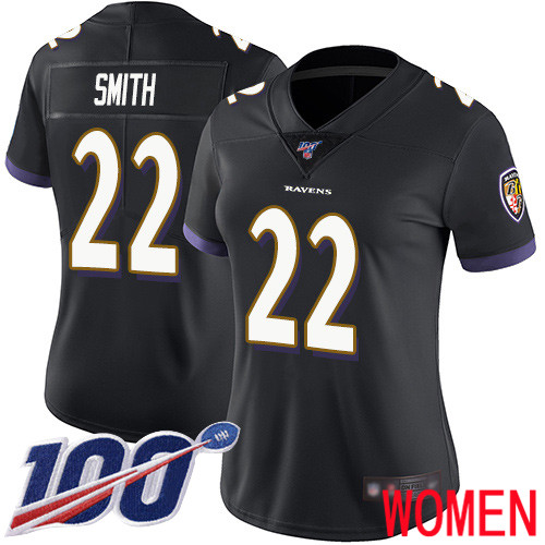 Baltimore Ravens Limited Black Women Jimmy Smith Alternate Jersey NFL Football 22 100th Season Vapor Untouchable